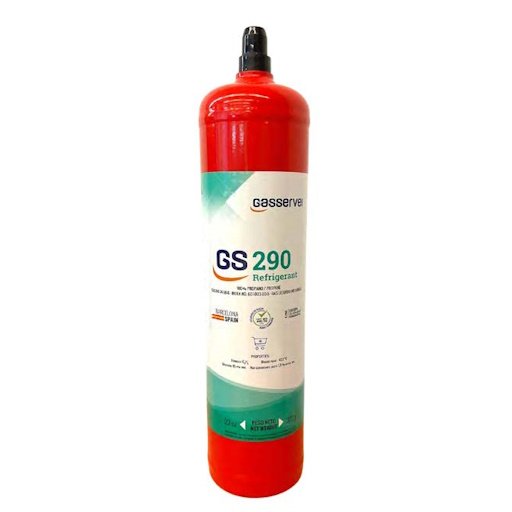 Botella R-290 Propano envase desechable 370g