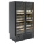 Vinoteca refrigerada con puertas de cristal batientes bitemperatura